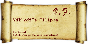 Vörös Filippa névjegykártya