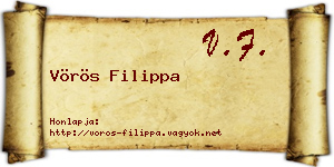 Vörös Filippa névjegykártya