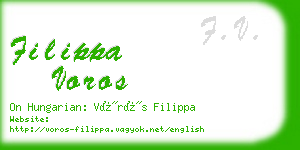 filippa voros business card